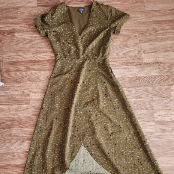olive green polka dot dress The Olive Polka Dot Dress M/L main image 1